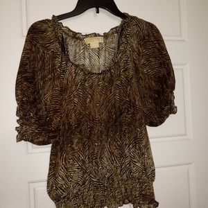 michael kors animal print blouse size Medium